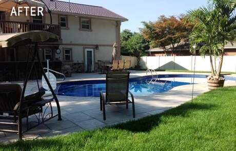 backyard pool after